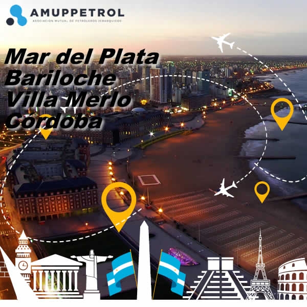 Mar del Plata -  Bariloche - Villa Merlo - Córdoba