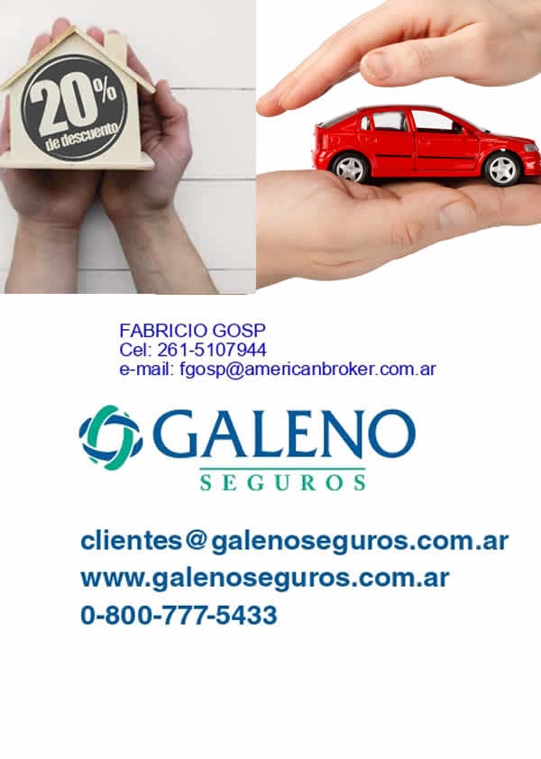 GALENO Seguros - Casa y Autos - 20% de descuento